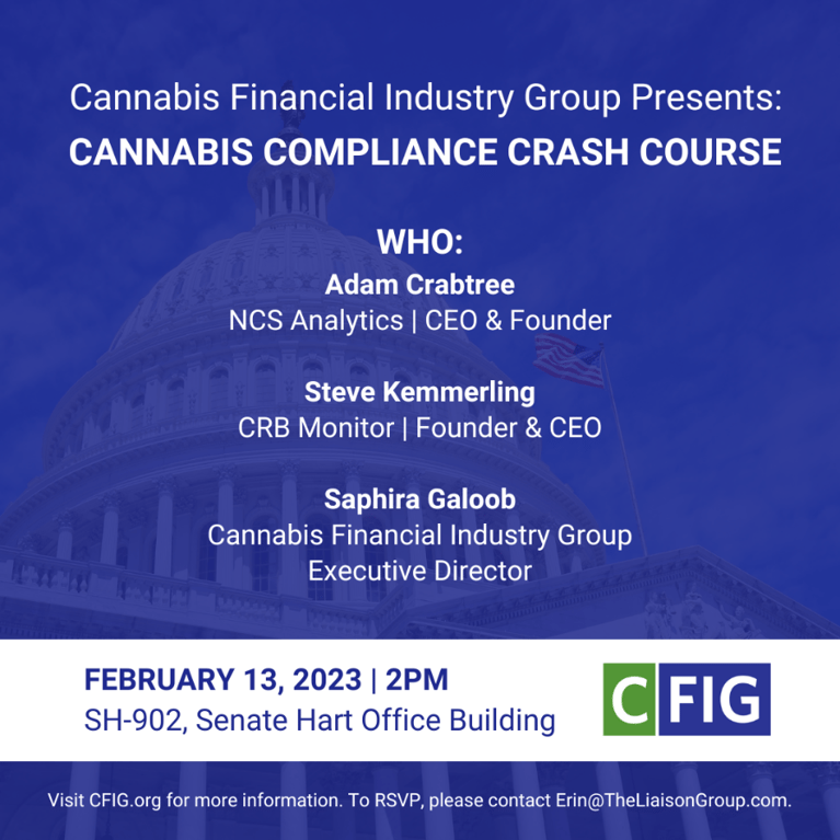 CRB Monitor Joins with CFIG to Brief Congress on Cannabis Banking Compliance